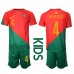 Cheap Portugal Ruben Dias #4 Home Football Kit Children World Cup 2022 Short Sleeve (+ pants)